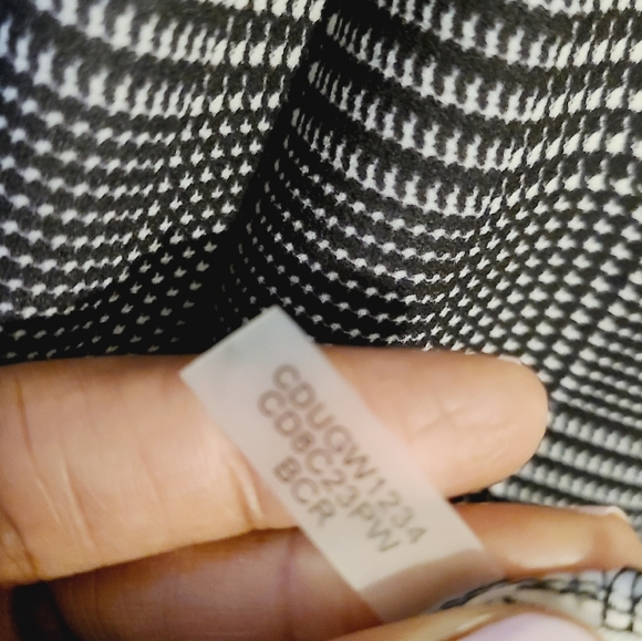 Calvin Klein Black & White Plaid Sheath Dress with Embroidery - Picture 10 of 14